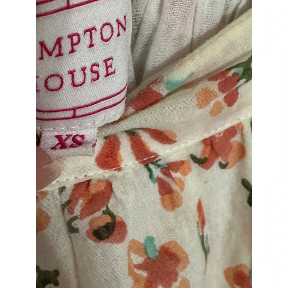 Hampton House A-Line Tiered Floral Cotton‎ Maxi Skirt Size x-small Boho Cottage